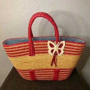 Straw toe bag